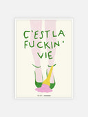 C'est la fuckin' vie – cornice bianca