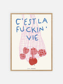 C'est la fuckin' vie (mele) – cornice legno