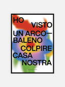 Ho visto un arcobaleno colpire casa nostra – cornice nera