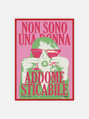 Non sono una donna addomesticabile (grande) – cornice rossa