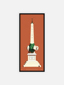 Obelisco della Minerva – cornice nera
