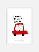Scrivimi quando arrivi – cornice bianca