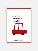 Scrivimi quando arrivi – cornice rossa