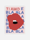 Ti amo e bla bla bla – cornice bianca