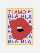 Ti amo e bla bla bla – cornice gialla