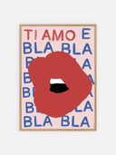 Ti amo e bla bla bla – cornice legno