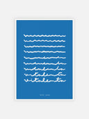 Vita lenta ~ Mare blu – cornice bianca