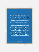 Vita lenta ~ Mare blu - piccolo – cornice legno