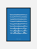 Vita lenta ~ Mare blu - piccolo – cornice nera