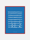 Vita lenta ~ Mare blu – cornice rossa